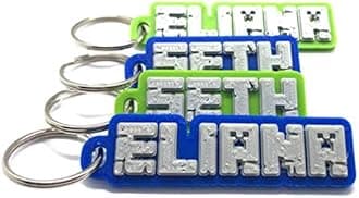 Gaming Personalized Keyring - Custom Gamer Tag Name Keychain