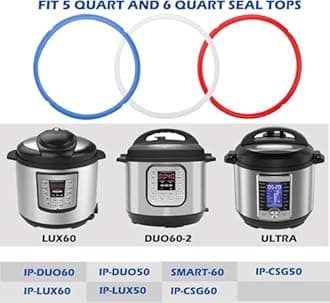 Sealing Rings for Instant Pot Accessories of 6 Qt Models - Red, Blue and Clear, Sweet and Savory Edition - 3 Pack BPA-Free Food-grade Replacement Silicone Seal Gaskets for Instpot 6 Quart