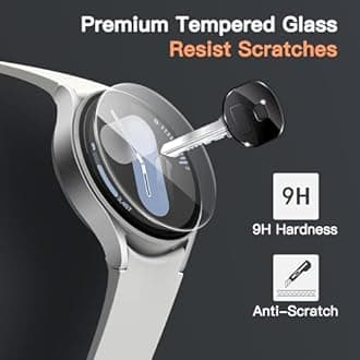 JETech Screen Protector for Samsung Galaxy Watch 7/6 44mm, Tempered Glass Anti-Scratch, HD Clear, 3 Pack