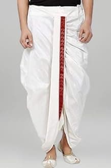 Krystle Boy's Ready to Wear Cotton Stitched Dhoti Pants (White, Free Size)