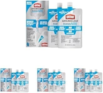 Ortho GroundClear Weed & Grass Killer Super Concentrate1, Refill Pouch, 2 x 5 fl oz Pouches (Pack of 4)