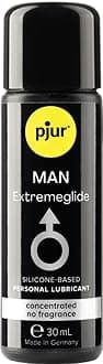 pjur Man Premium Extremeglide - Highly Concentrated Silicone-Based Personal Lubricant for Men - Extra-Long-Lasting Lubrication (30ml)