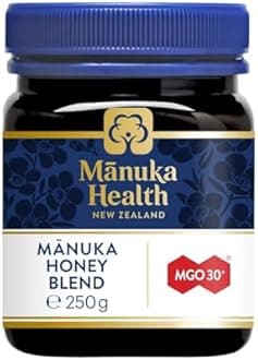 Manuka Health MGO 30+ Manuka Honey Blend | Pure Premium New Zealand Manuka Honey with Methylglyoxal | Delicious Rich Flavour | Smooth Velvety Texture | 250g Pot