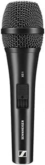 Sennheiser XS1 Dynamic Cardioid Vocal Microphone | Black | On/Off Switch | XLR Output | Includes Mic Clip & Protective Pouch | Ideal for Live Performances, Presentations & Rehearsals