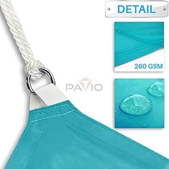 Patio Paradise 3' x 30' Waterproof Sun Shade Sail Rectangle Shade Cloth with Grommets, 260 GSM Patio Canopy Awning 95% UV Block for Backyard Deck Pergola Replacement Cover, Turquoise, Customized