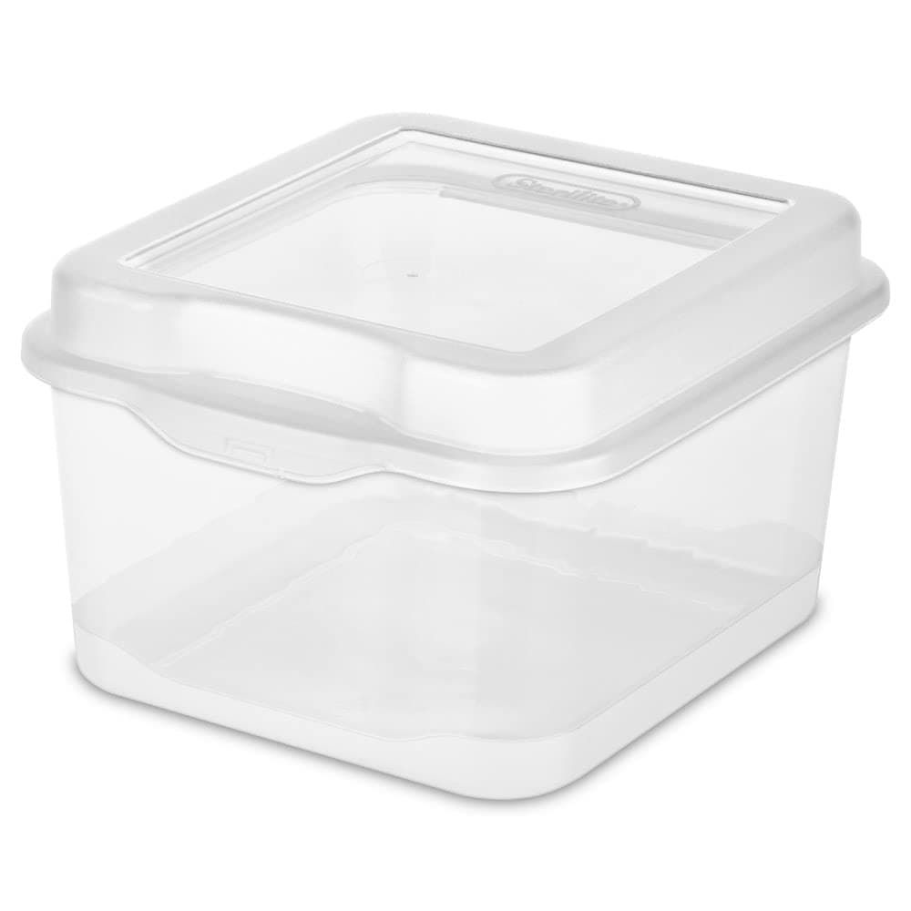 Fliptop Storage Box-7.625"X6.5"X4.5" Clear