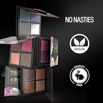 FACESCANADA 4 In 1 Quad Eyeshadow Powder Palette - Make'Em Envy 05,4.8G|Shimmer & Matte Shades|Satin Matte Finish Eye Shadow Quartet|Intense Pigt|Long Lasting|Vitamin E Enriched|Vegan,Multicolor