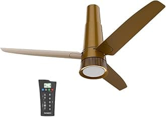 Crompton Energion Roverr Smart iOT Enabled 1200mm BLDC Ceiling Fan | Light Dimming Feature | Remote Control | 5 Years Warranty (Shimmer Brown), Pack of 1