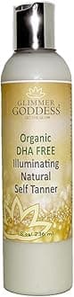 Glimmer Goddess Organic Self Tanner - DHA FREE Tanning Lotion, 8 oz