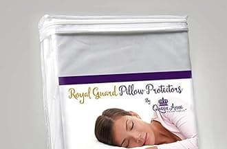Pillow Protectors – Queen Anne Pillow Co. - Waterproof Pillow Covers 2 Pack – Washable Pillowcase Protectors – Hypoallergenic Bed Pillow Protectors with Zipper (King)
