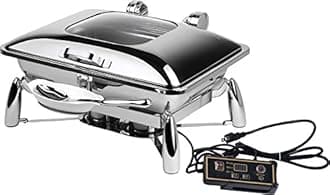 1A15706A Smart W Oblong Chafing Dish with Glass Lid, Base, Heater and Spoon Holder