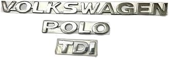 Car Name Emblem Monogram Logo Sign Badge Decals Sticker Chrome Plastic for (Volkswagen Polo TDI)