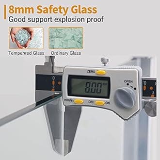 ELEGANT 1200mm Walk in Wetroom Shower Enclosure 8mm Easy Clean Shower Glass Panel with 300mm Flipper Panel and 1700x700mm Shower Tray