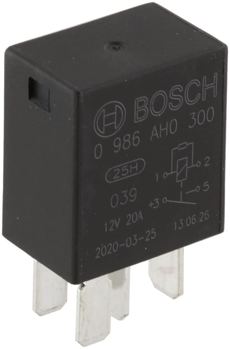 BOSCH 0986AH0300 Normal Open Micro Relay - 4 Pins, 12V DC, 20 Amp - Single