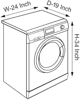 Glassiano Fully Automatic Front Load Waterproof Washing Machine Cover for Samsung/ IFB/ LG/ Godrej/ Whirlpool/ Bosch/ 5 kg, 5.2 Kg, 5.5 Kg