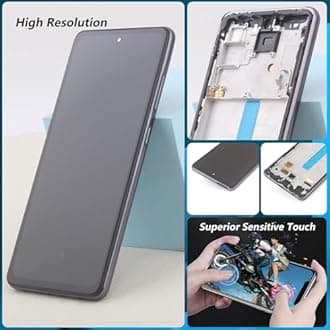 OLED for Samsung Galaxy A52 5G A526 A526U A526T A526V SM-A526A A526B A526U1 A526W A526F Screen Replacement LCD Display Touch Screen Digitizer Assembly with Kit(Suppor Fingerprint)