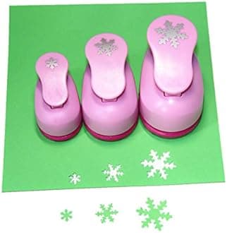 CADY Crafts Punch Set 8mm 15mm 25mm Paper Punches 3pcs/Set (Snowflake)