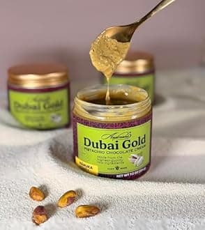 ANDREANO Dubai Chocolate Pistachio Cream - Premium Gourmet Spread with Manuka Honey, Silky Pistachio Paste & Crispy Kataifi - Luxury Dessert Filling, Pastry & Chocolate Treat - 7.2 oz (224 g) Jar