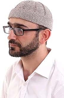 ihvan online Turkish Muslim Winter Velvet Roll-up Edge Kufi Hats for Men, Taqiya, Takke, Peci, Islamic Caps, Islamic Gifts
