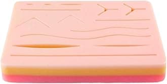 Suture Practice Pad with 14 Pre-Cut Wounds 3 Layers for Medical Dental Student