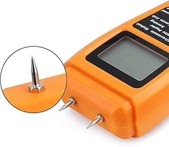 KERRO Moisture Meter, Digital Logs Damp 0-99% Wood Tester Detector/Firewood Log Timber Humidity Measuring Device