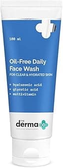 Oil-Free Daily Face Wash With Hyaluronic Acid, Glycolic Acid & Multivitamins for Clear & Hydrated Skin - 100ml