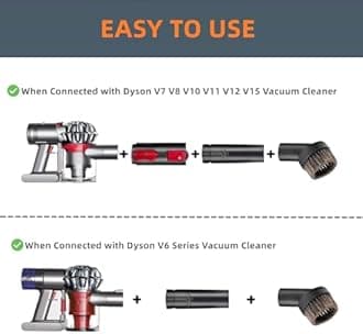 JEDELEOS Vacuum Attachment for Dyson V15 V12 V11 V10 V8 V7 V6 Gen 5 Vacuum Cleaner, 1.25" Horse Hair Brush Accessories