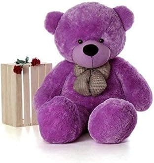 Soft Toy Teddy Bear 3 Feet for Girl Furry Soft Teddy Bear | Plushie Soft Toys for Kids | Plush Soft Toys for Baby Boys and Girls Kids - Teddy | Birthday & Valentine Gift (Purple)