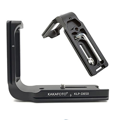 KLP-D850 Custom Dedicated L Bracket Plate Holder For Nikon D850 Camera Body Vertical Shoot QR Quick Release Plate Replaces Sunwayfoto PNL-D850 Compatible With Arca-Swiss Kirk RRS Benro Sirui