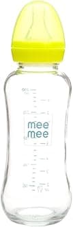Mee Mee Premium Glass Feeding Bottle, 240 Ml, Green