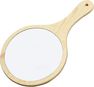 SVS ONLINE Makeup Mirror (Wooden Mirror Round)