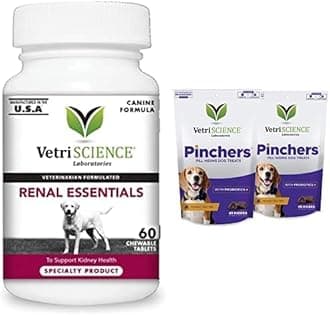VetriScience Renal Essentials Kidney Support Supplement with Pinchers Pill Hiding Treats