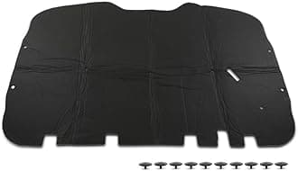 LQI Hood Insulation Pad 1/2" with Clips Compatible with Chevy Tahoe Suburban 1500 2500 2000-2006 Black PET