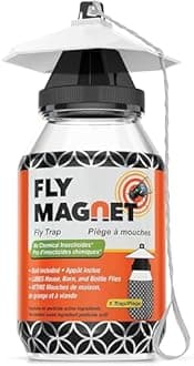 Outdoor Fly Trap Fly Traps with Dissolvable Non-Toxic Bait - Fly Repellent for Outdoor Use Only - Controls Flies for Patios, Barns, Ranches Etc. Hanging Fly Traps with Tie Included