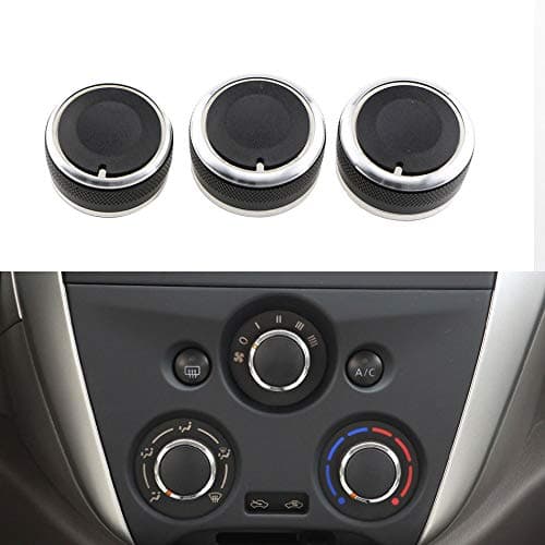 LingStore 3 Pcs/Set Air Conditioning Heat Control Switch AC Knob for Nissan New Sunny March 2011-2016 Car Accessories