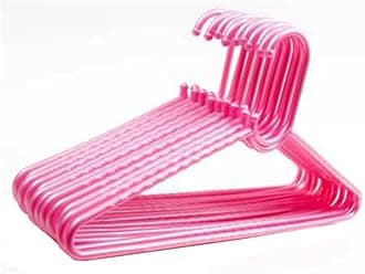 AARON INC Plastic Clothes Hanger Set of 18 Clothes Hnager for Wardrobe Garments Hanging Pink