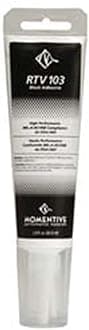 Momentive RTV103 One Part Silicone Sealant, 2.8 Ounce Tube, Black