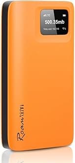 RoamWiFi 4G LTE WiFi Hotspot Router, Portable Mobile Hotspot Device for International Travel, Pocket WiFi No SIM Card Needed, Connect 10 Devices, 10GB Local Data Included, 170+ Countries Coverage