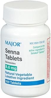 Senna Tablets (8.6mg)-100 Count Per Bottle