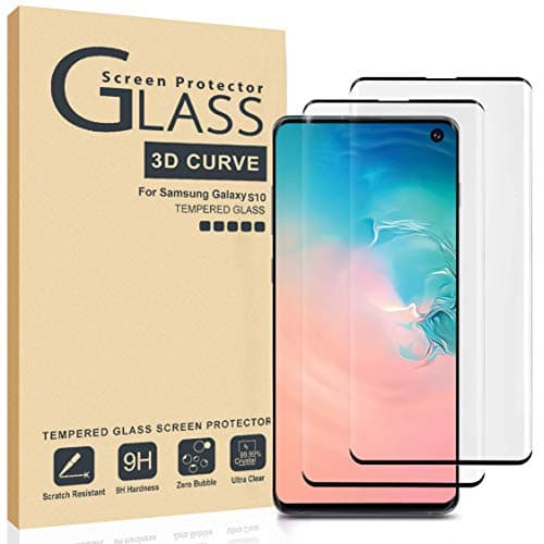 Tempered Glass Screen Protector for Samsung Galaxy S10,[2 Pack] Full Coverage 3D Curved Anti-Scratch Bubble-Free Tempered Glass S10 Screen protector