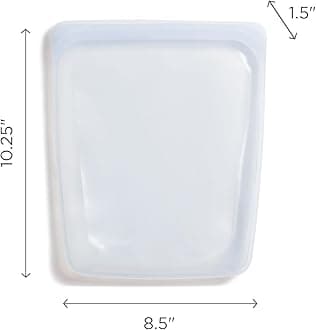 Stasher Platinum Silicone Food Grade Reusable Storage Bag, Black (1/2 Gallon) | Reduce Single-Use Plastic | Cook, Store, Sous Vide, or Freeze | Leakproof, Dishwasher-Safe, Eco-friendly | 64 Oz