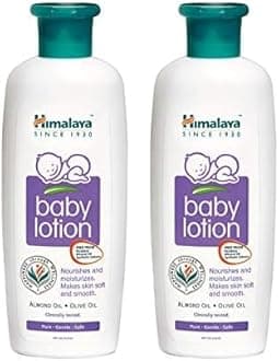 Himalaya Gentle Baby Lotion 100ml | with Almond oil, Olive oil, Country Mallow | Nourishes and moisturizes your baby's skin (Pack of 2)