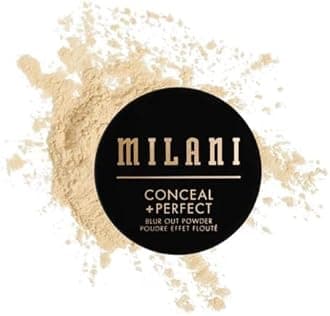 Milani Conceal + Perfect Setting Powder Makeup -Banana Blur Out Talc-free Formula, Pore Blurring Filtered Finish