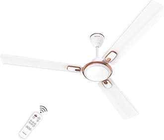Polycab Zoomer Prime 1200mm 5-Star BLDC, Remote Ceiling fan for home | 100% Copper, High Air Delivery, 6 Speed Setting, Sleep Mode, Reverse Rotation, Boost Technology | 3 Years Warranty【Silky White】