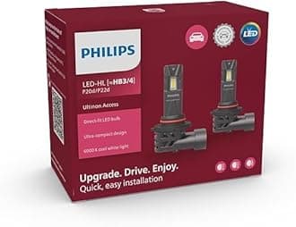Philips Ultinon Access LED car headlight bulb (HB3/HB4), ultra-compact direct-fit, 80%, 6000K, set of 2