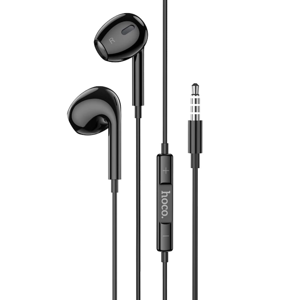 M101 Max - Crystal Grace Universal Wire-Controlled Earphones With Microphone, Plug: 3.5mm, Length: 1.2m, Speaker: 14mm, Compabitle With iPhone Samsung Xiaomi OnePlus Oppo - Black