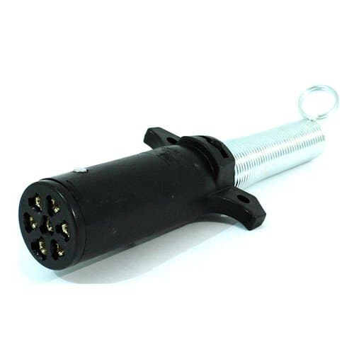 Pollak 11-910 Nylon Trailer Plug With Cable Guard & Seal 7 Way 40A 6-28V