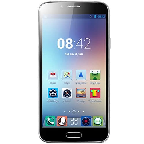 LAUDE MAY S500 5" Touch Screen qHD MT6582 Quad Core 1.3Ghz Android 4.2.2 Unlocked 3G Phone 5MP CAM 1GB RAM 4GB ROM Smart Sensor Dual-SIM with free case (Black)