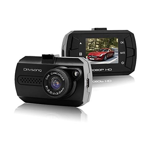 Drivsong Dash Cam Full HD Car Camera with 1.5" TFT Screen, Wide View Angle Built-in G-Sensor, Loop Recording and Motion Detection(No SD Card Included)