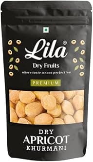 LILA DRY FRUITS Apricots 250 g – 100% Natural Dried Afghani Apricot | Naturally Sweet Khubani, Soft & Chewy | Dry Fruit Khurbani Ideal for Snacking, Baking, Cooking Topping Perfect for Giftings